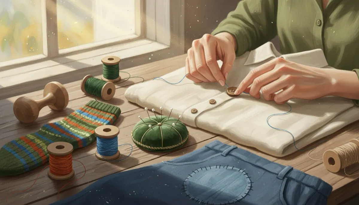 Kleidung und Textilien reparieren