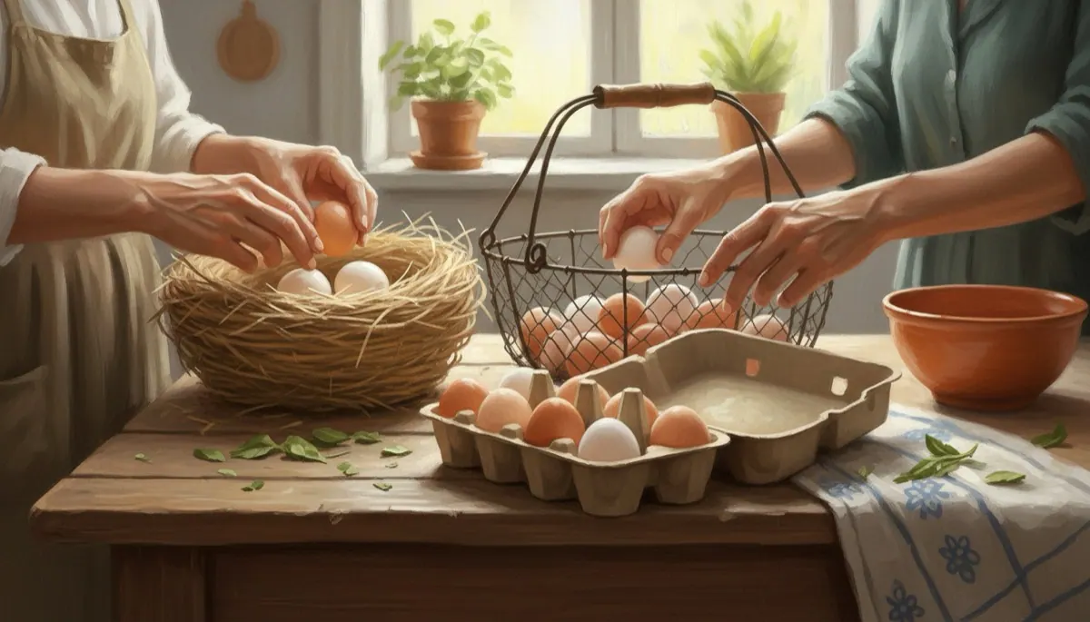 Eier: einsammeln, reinigen und lagern